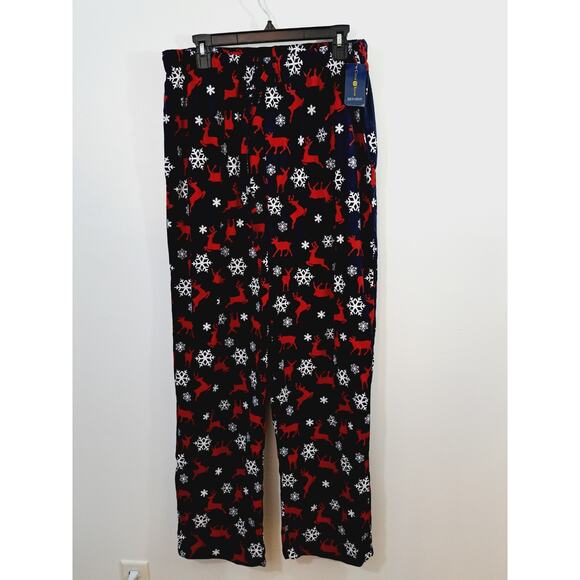 Club Room New! Men's Navy Blue Reindeer Print Christmas Sleep Loungewear Large - Picture 1 of 4